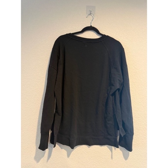 Sweaty Betty After Class Sweatshirt Black Cotton Modal Pullover SB5622 Sz XL - Picture 9 of 9